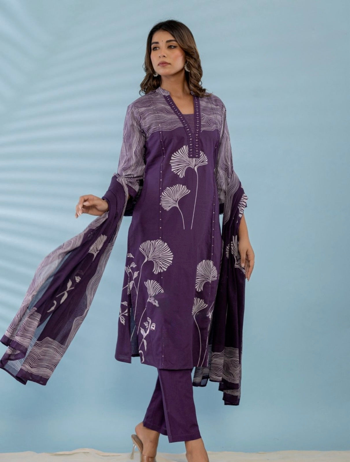 Printed Suit with Dupatta
