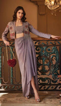 Indo-Western Draped Skirt Co-ord Set